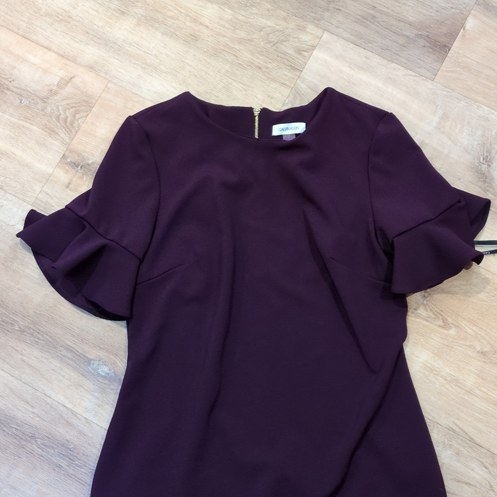Calvin Klein Deep Purple Asymmetrical Dress
